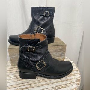Frye Black Dean Moto Boot